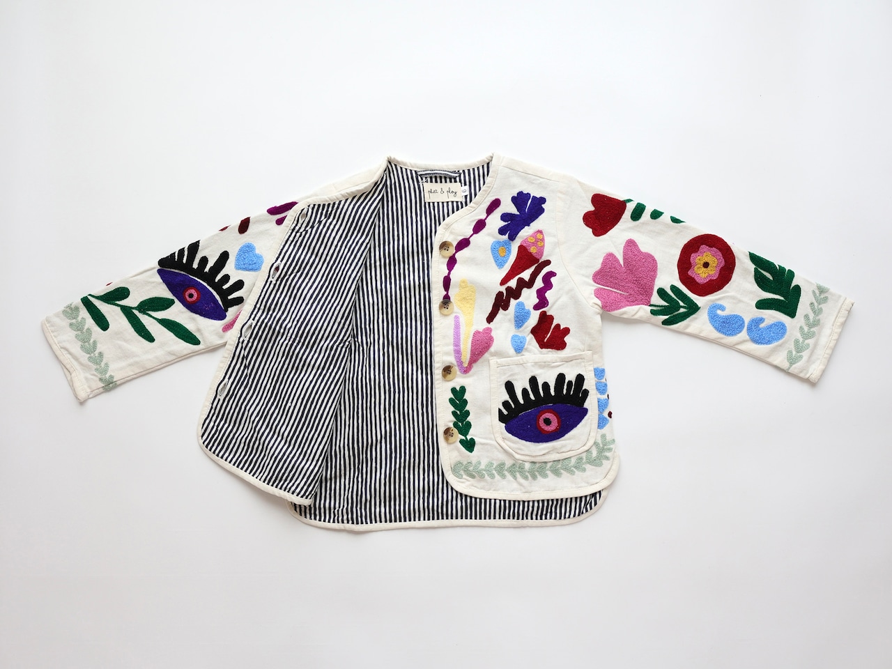 ＜PHET AND PLOY＞SUZANI JACKET スザニ ジャケット（black strip） - 6