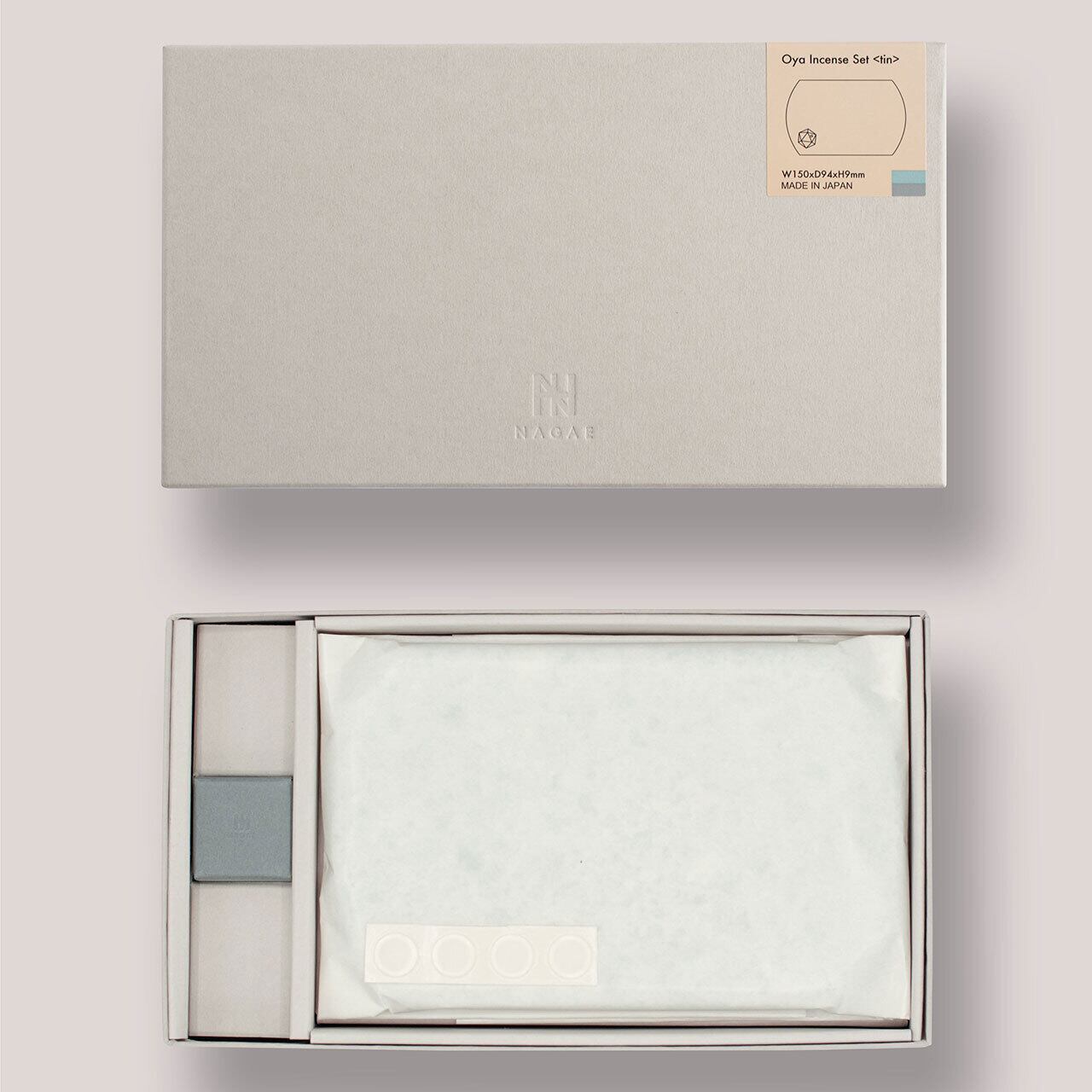 大谷石の香皿と錫製の香立て》Oya Incense Set＜tin＞（オオヤ イン