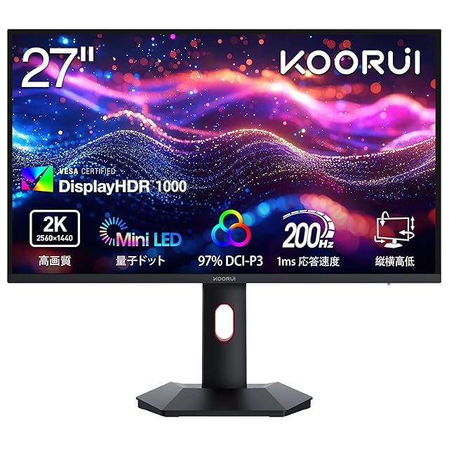 KTC モニター 24インチ、ゲーミングモニター WQHD(2560x1440) Fast IPS