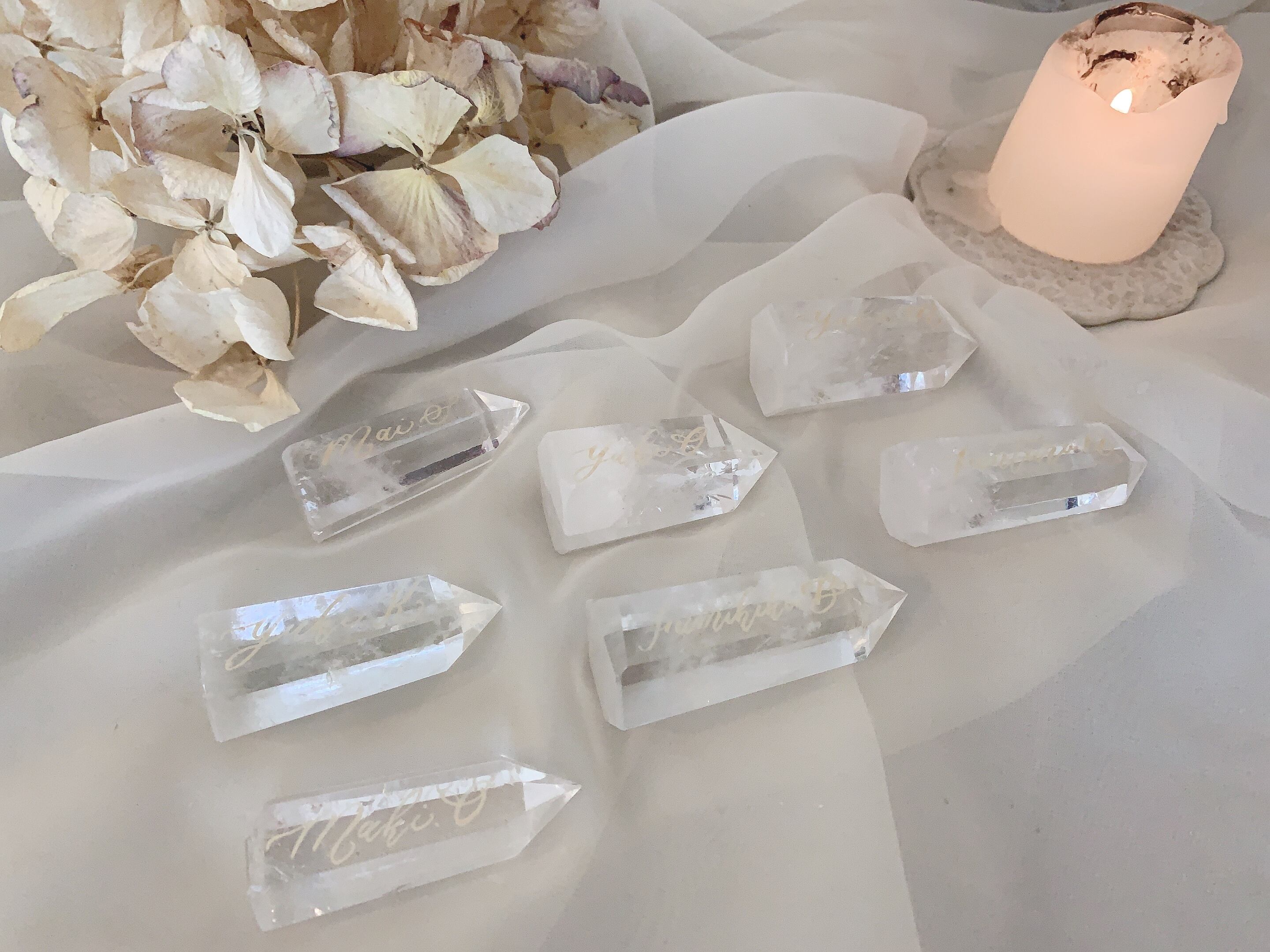 クリスタル席札 | little peach calligraphy