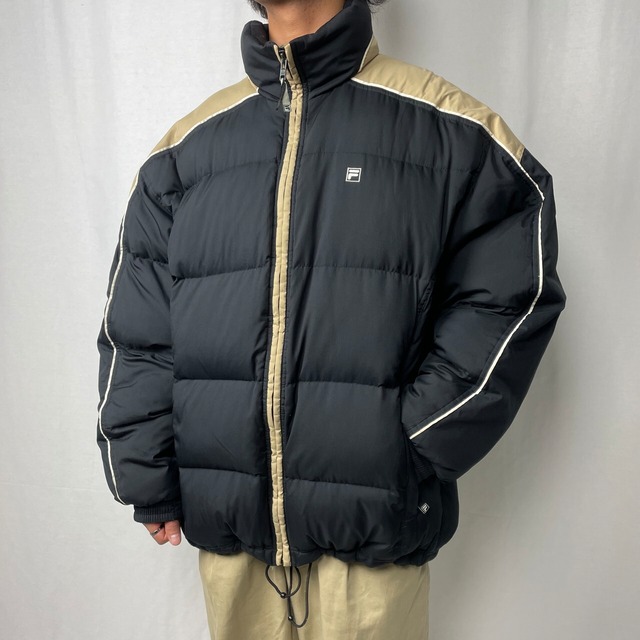 FILA フィラ ダウンジャケット メンズ2XL相当 古着 切り替えデザイン 