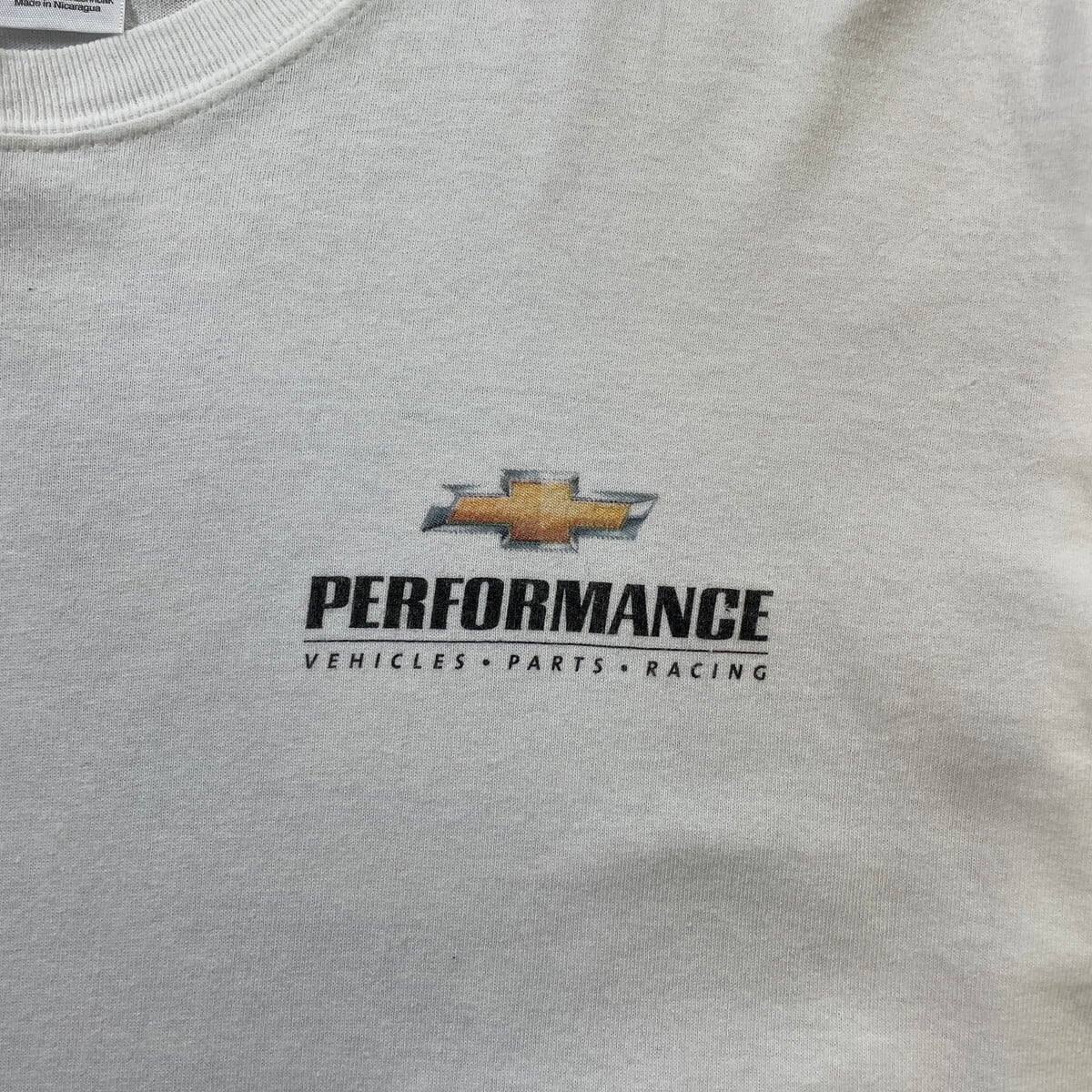 00年代 CHEVROLET シボレー 企業ロゴプリント レース Tシャツ メンズXL
