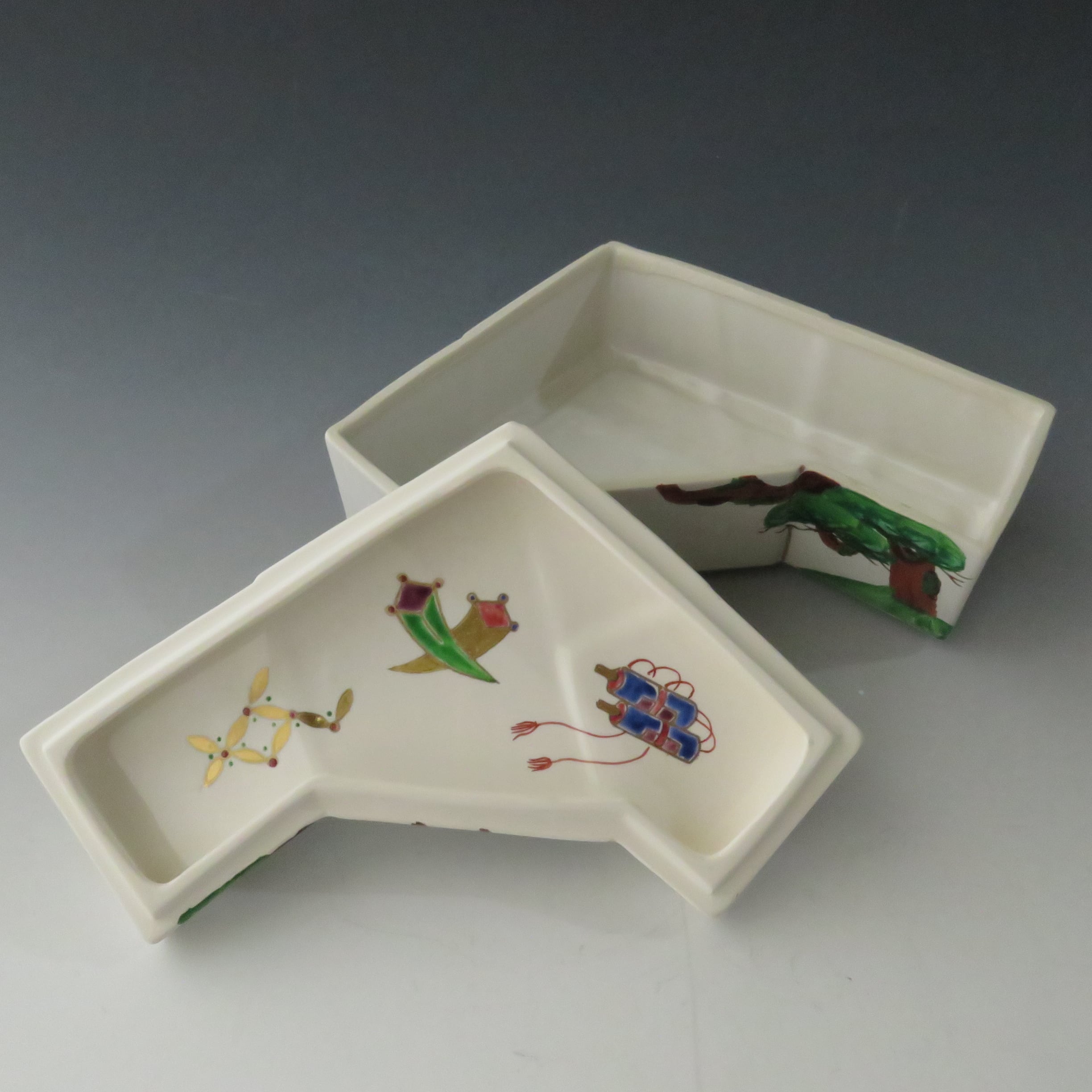 食器 瑞香 京焼焼き 飾結び 5個セット 蓋物 清水焼 瑞香 お皿 5