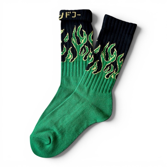 ching&co. | チンアンドコー | FIRE BURNING SOCKS | ソックス | 靴下 | Green