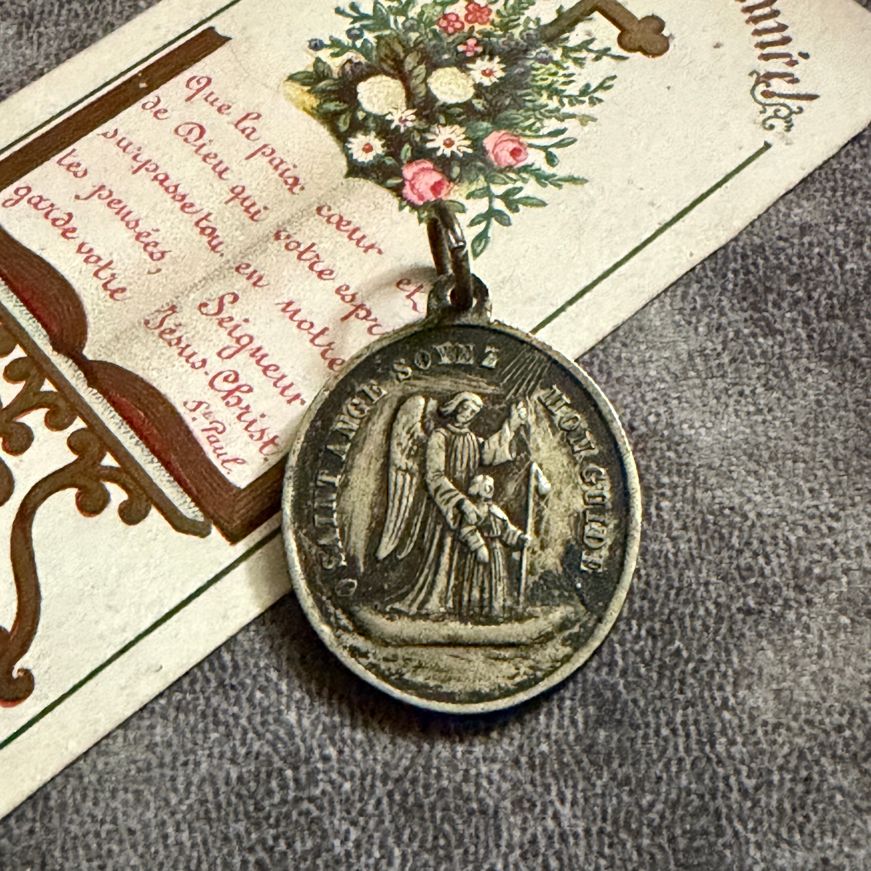 天使 | Antique medaille Mary
