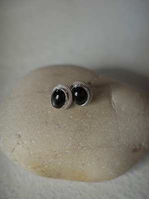 <vintage silver925>star sapphire pierce
