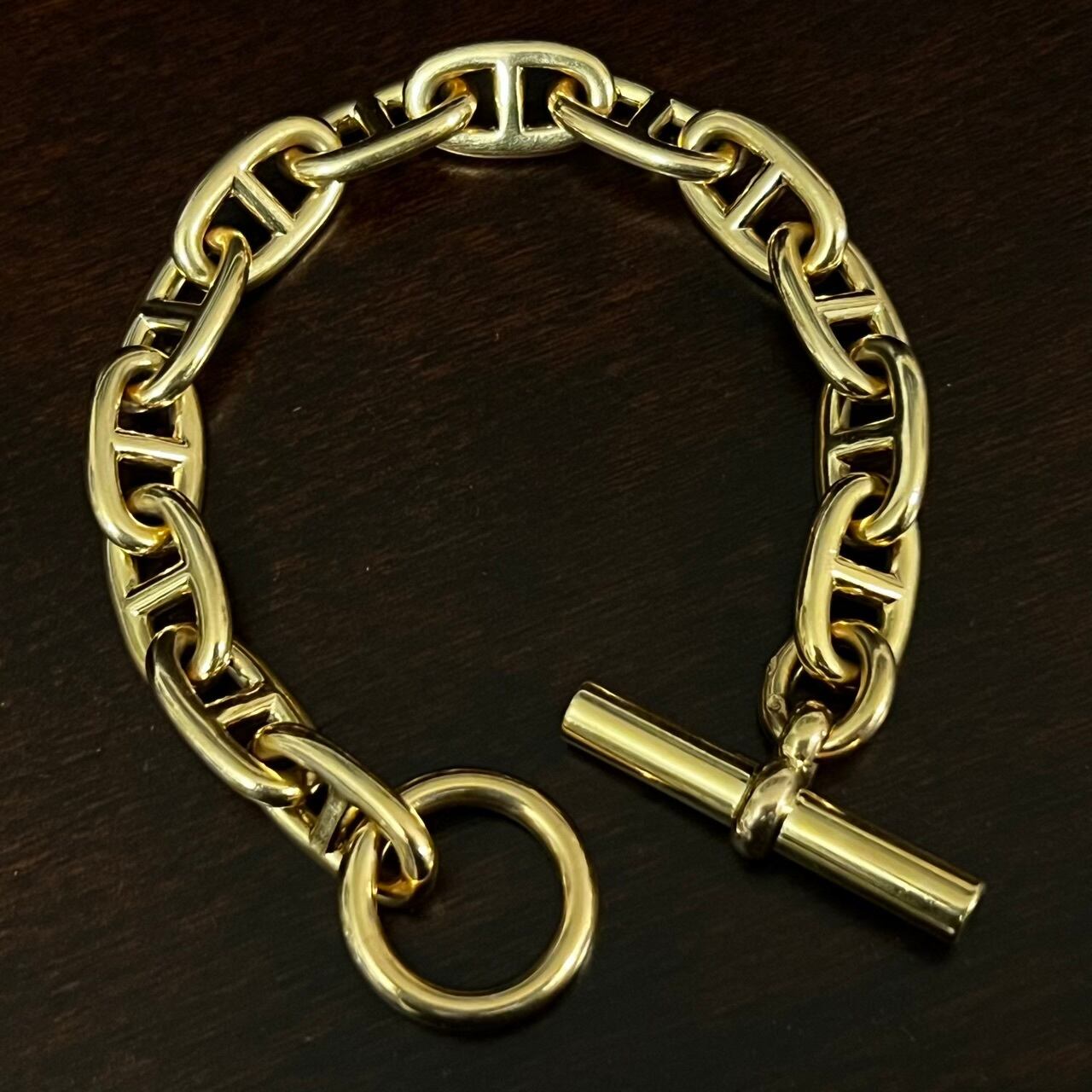 HERMES Chaine d'Ancre Bracelet GM 13 Links 18K Rose Gold 2000s