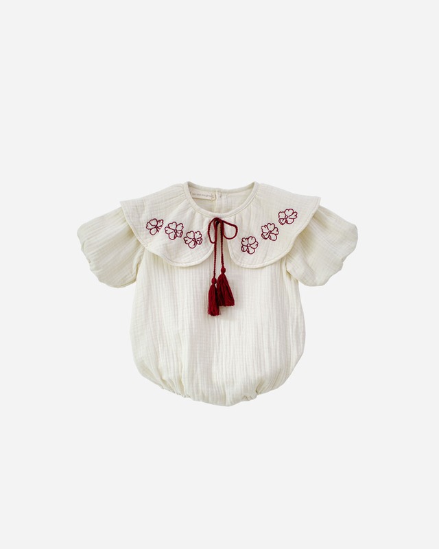 【受注生産・送料無料】son and daughter / Madera Embroidery Romper