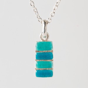 LADDER M cyan & aqua - necklace -