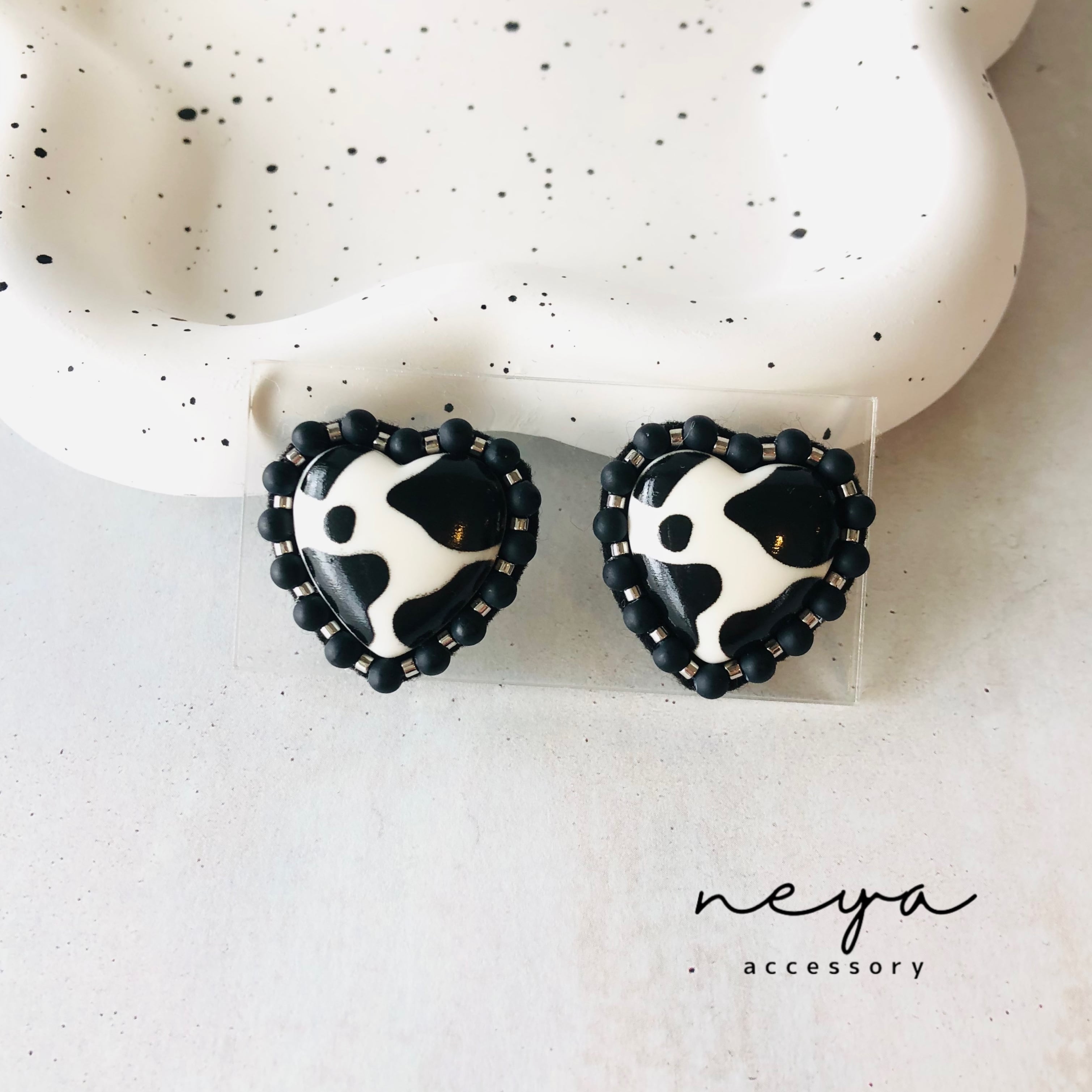 ビーズ刺繍ﾋﾟｱｽ/ｲﾔﾘﾝｸﾞ a34 | neya accessory