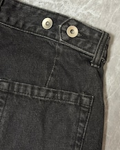 【腰高直整】ハイウエストストレッチデニムパンツ
