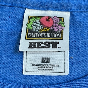 【FRUIT OF THE LOOM】90s メキシコ製 YMCA アーチロゴ スポーツプリントTシャツ シングルステッチ OLD ビンテージ S US古着