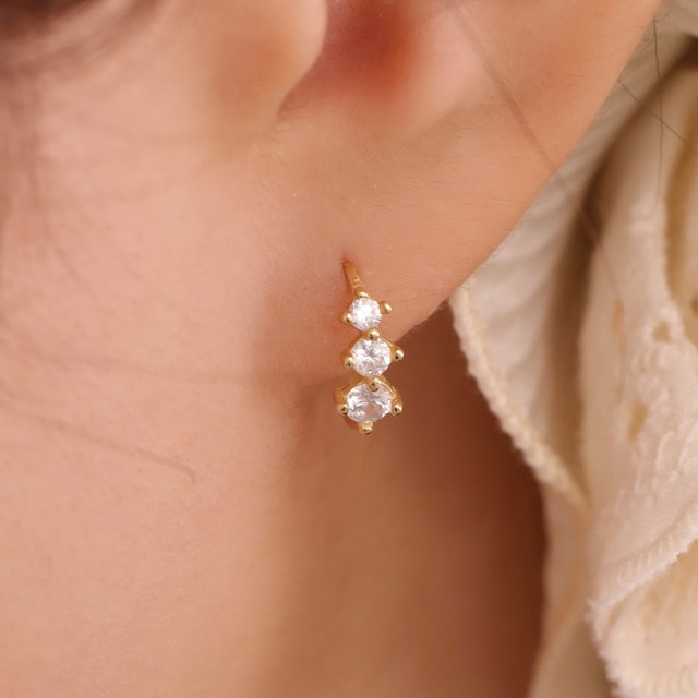 s925 étoile drop pierce #pp05