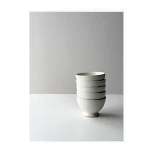 french vintage bowl / 白磁のカフェオレボウル b