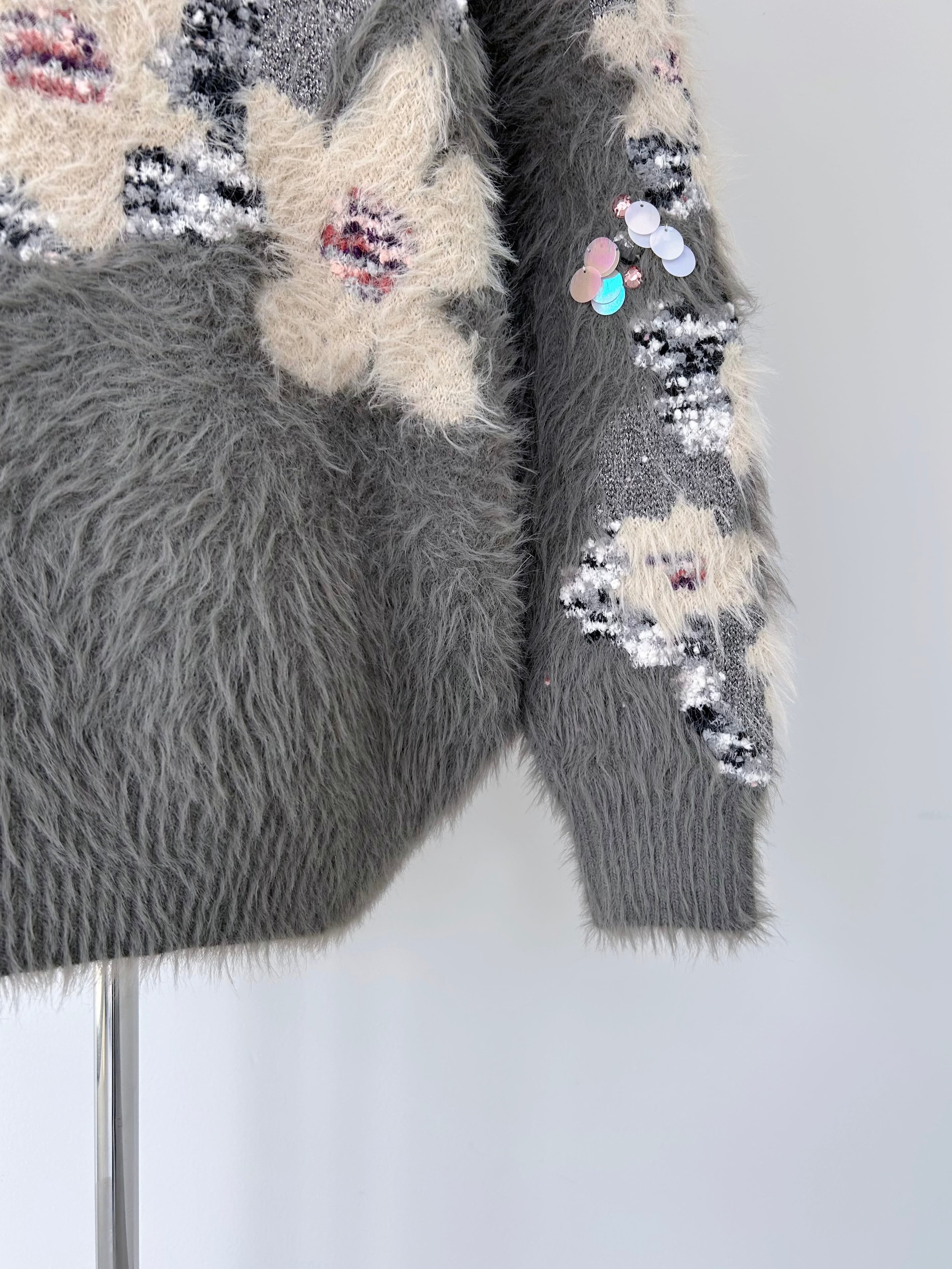 COEL 花柄ビジューシャギーカーディガン | KOKO