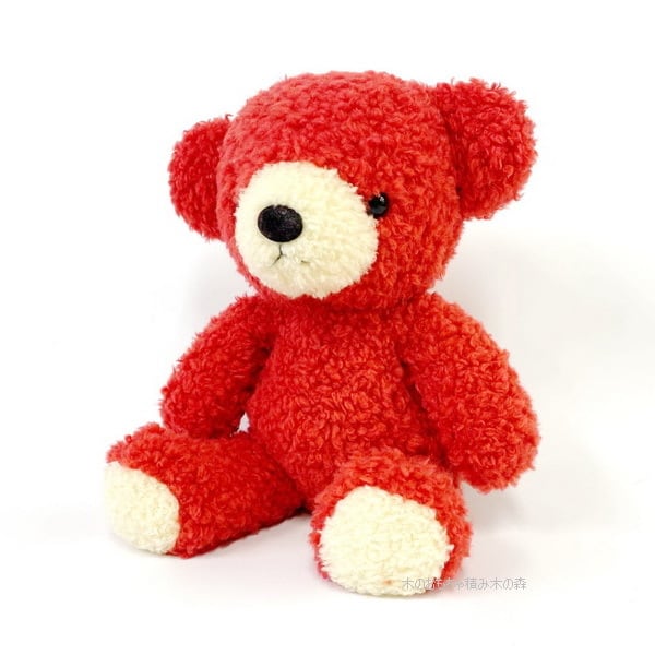 ぬいぐるみ クマのフカフカM 緋色 日本製 童心 アイコニーストア東京