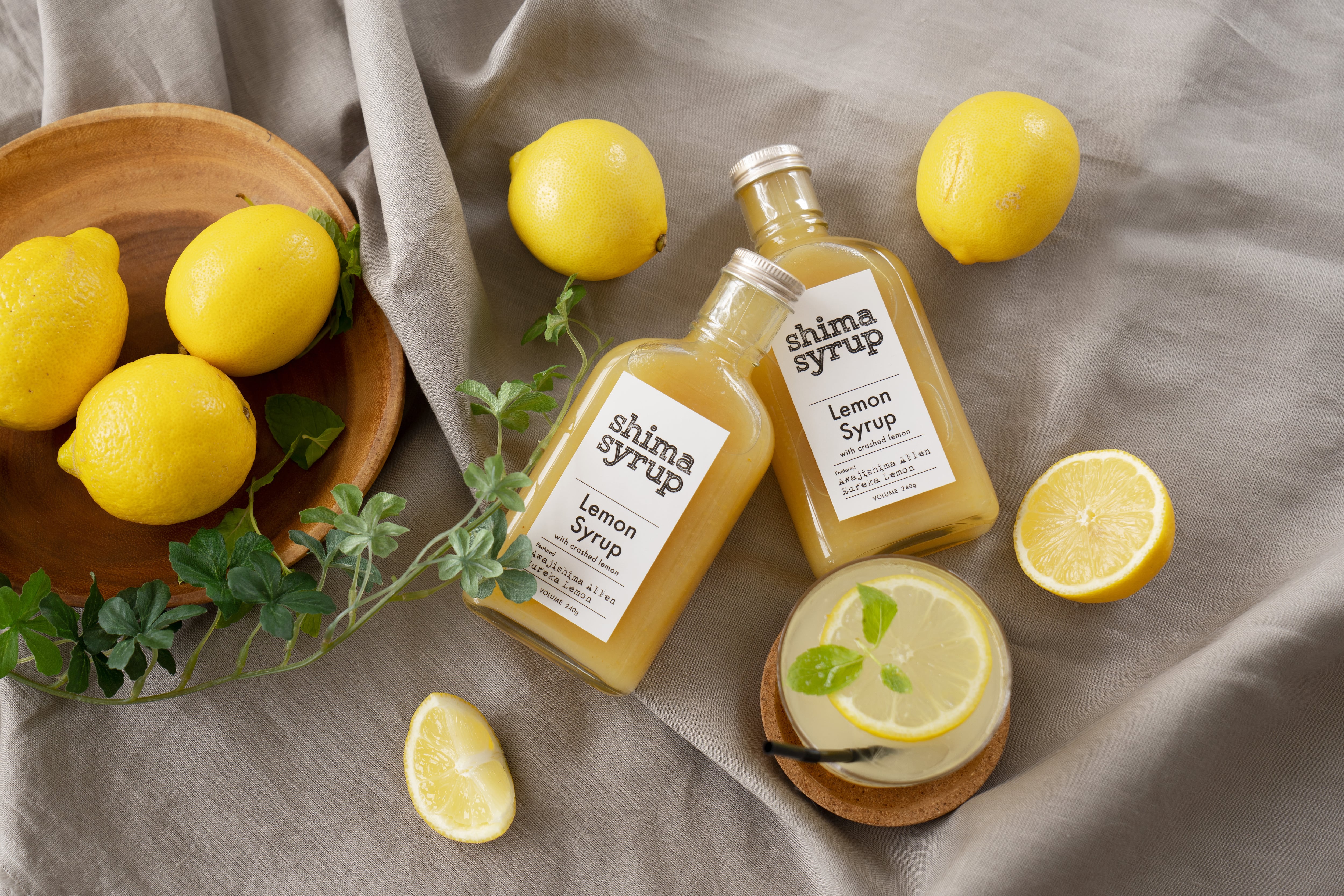 3本セット】クラフトレモンシロップ（shima syrup Lemon240g