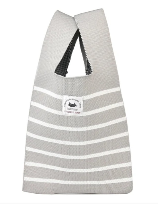 ニットトートバッグ　マチルダさん柄　猫