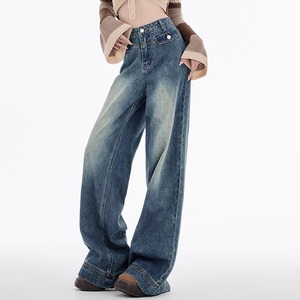 【送料無料】 デニムパンツ フレア Aライン ロング マキシ ポケット ファスナー デニム かわいい 大人可愛い 大人女子 綺麗 シンプル カジュアル 大人 上品 おしゃれ お洒落 こなれ感 ラフ コンサバ 着痩せ レディライク 無地 オールシーズン シーズンレス 30代 40代 レディース 女性用 ママ デート お出かけ 女子会 お呼ばれ 休日 お茶会 授業参観 着回し 普段使い ファッション コーデ スタイル 楽ちん 体型カバー オーバーシルエット 垢抜け 動きやすい ゆったり ブルー 大人カラー