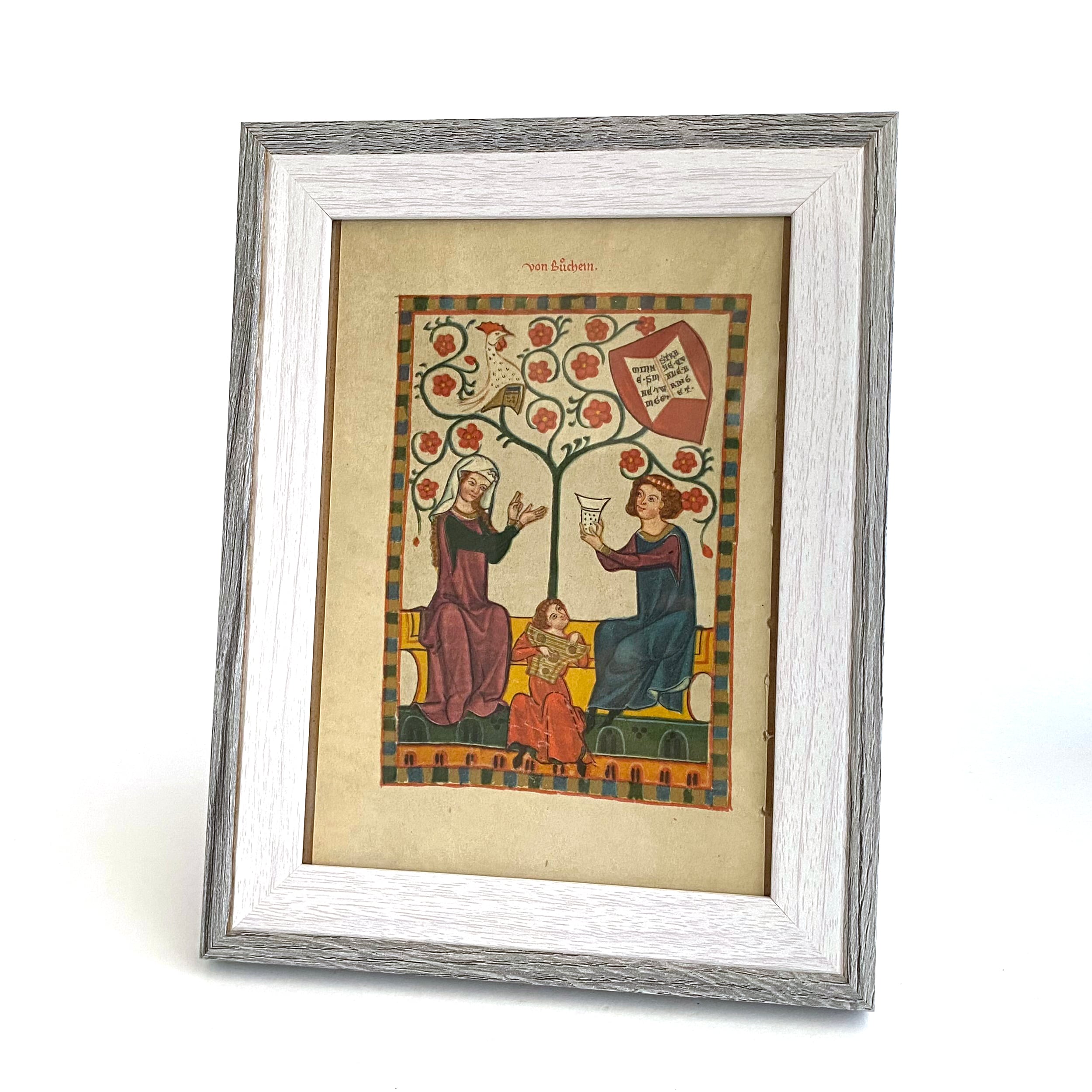 1930年代ドイツのハイデルベルク「マネッセの写本」ヴィンテージアート