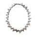 1980s Vintage silver tone modern design triangle necklace