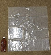 オルディ ごみ袋 90L 厚手 透明 10枚入 縦100cm×横90cm ツルツルした手触り ポリバッグビジネス P-98
