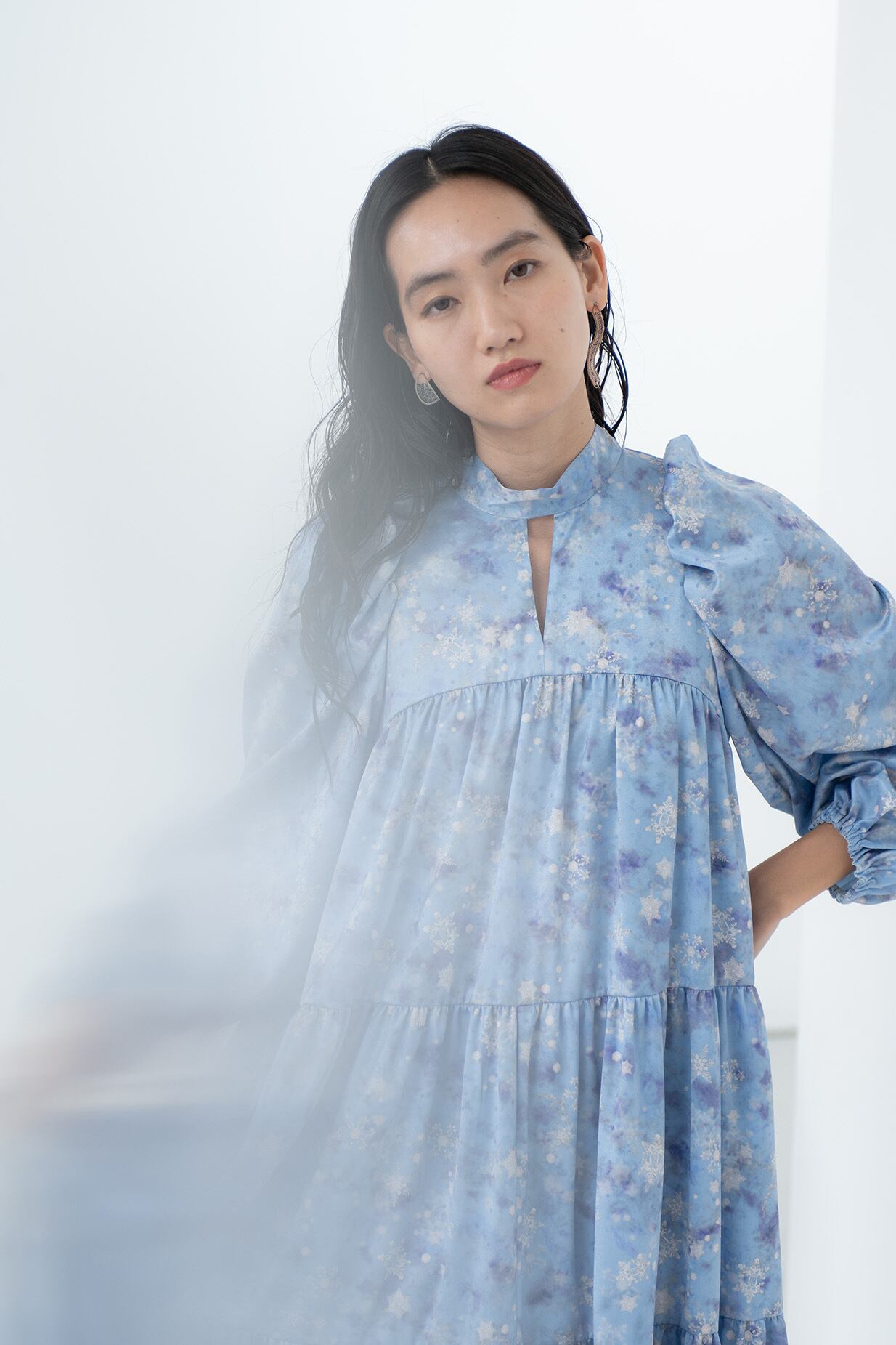 スーツ・フォーマル・ドレス Arobe  Flake Embroidery Tired Dress Arobe Snow Flake Embroidery Tired Dress