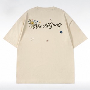 Floral script back print tee 1363