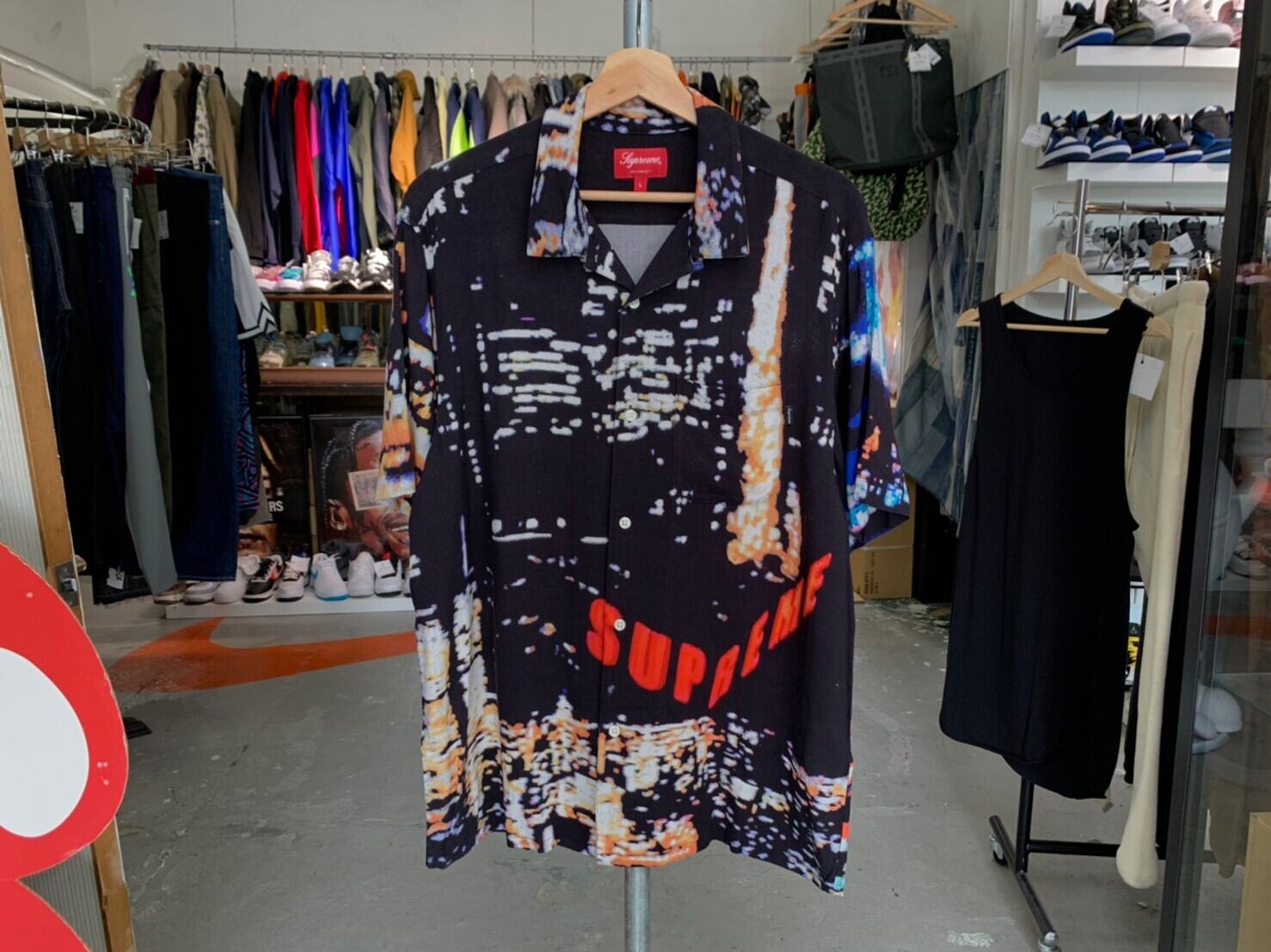 Supreme CITY LIGHTS RAYON S/S SHIRT BLACK LARGE 131340 | BRAND ...