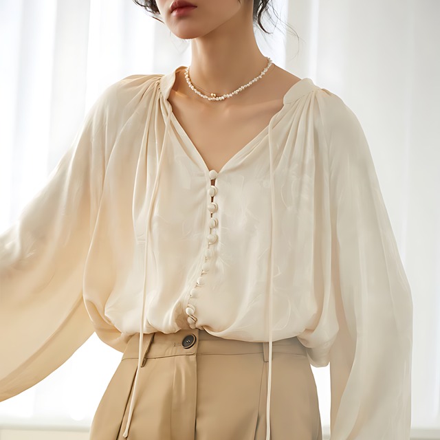 Retro French Jacquard Shirt