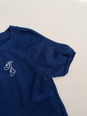 Shoes Embroidered Short-Sleeve Sweatshirt