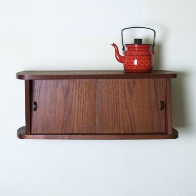 DENMARK SOLID TEAK ORGANIC FORM WALL SHELF