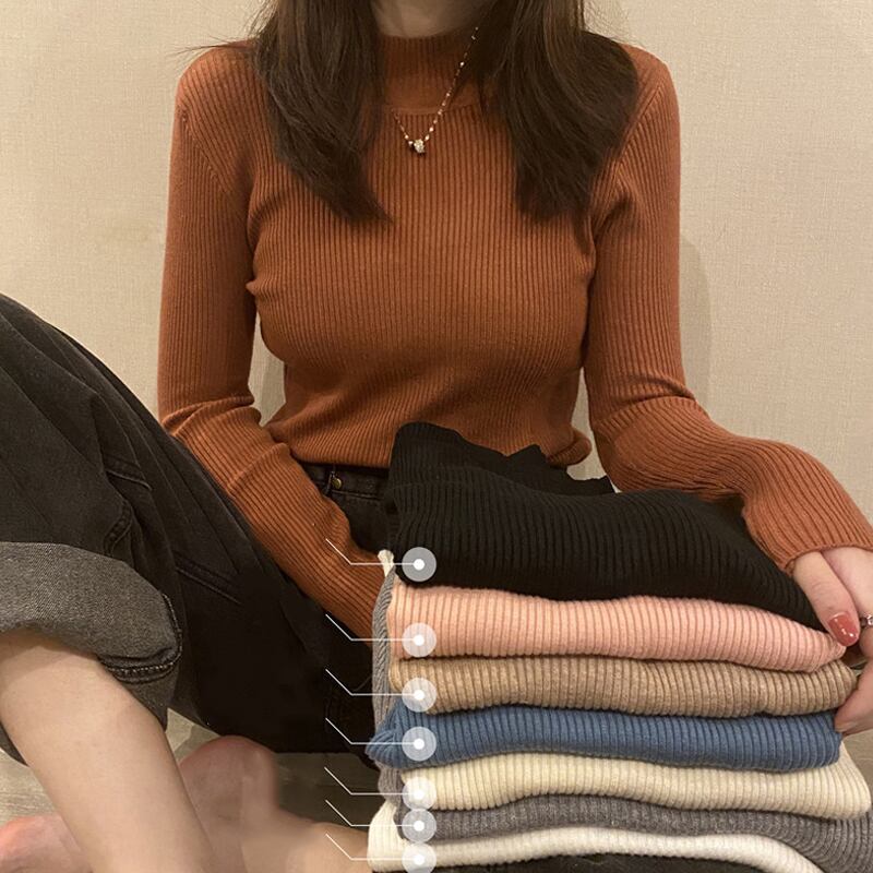 スリムセーター スプリングスタイルプルオーバー トップス シャツ ロング 春物 スーパーモール20093808867