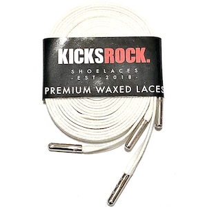 WAXED SHOELACES "WHITE"