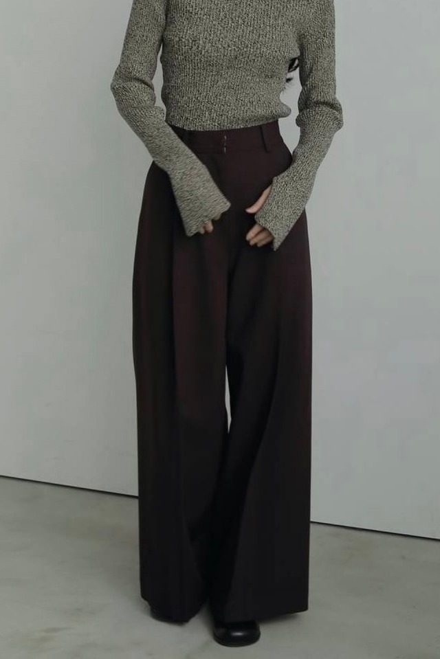 ànuke　 Tuck Pleats Pants タックプリーツパンツ　Bordeaux