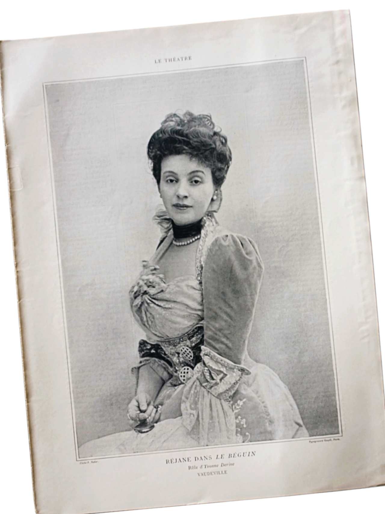 1900s Le Théâtre フランス ベルエポック的女優たちのポートレート Réjane アンティーク