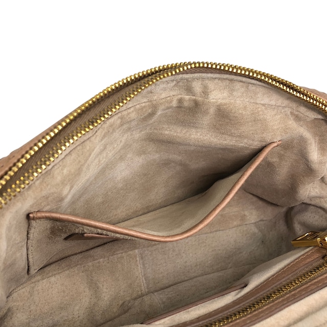 PRADA プラダ ショルダーバッグ ブラウン フロントロック レザー チェーン vintage ヴィンテージ オールド gkm4zp