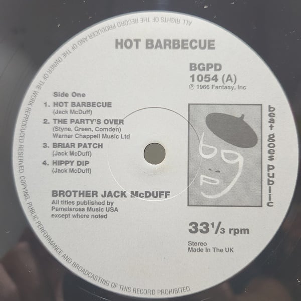 Brother Jack McDuff / Hot Barbeque [BGPD 1054] - 画像3