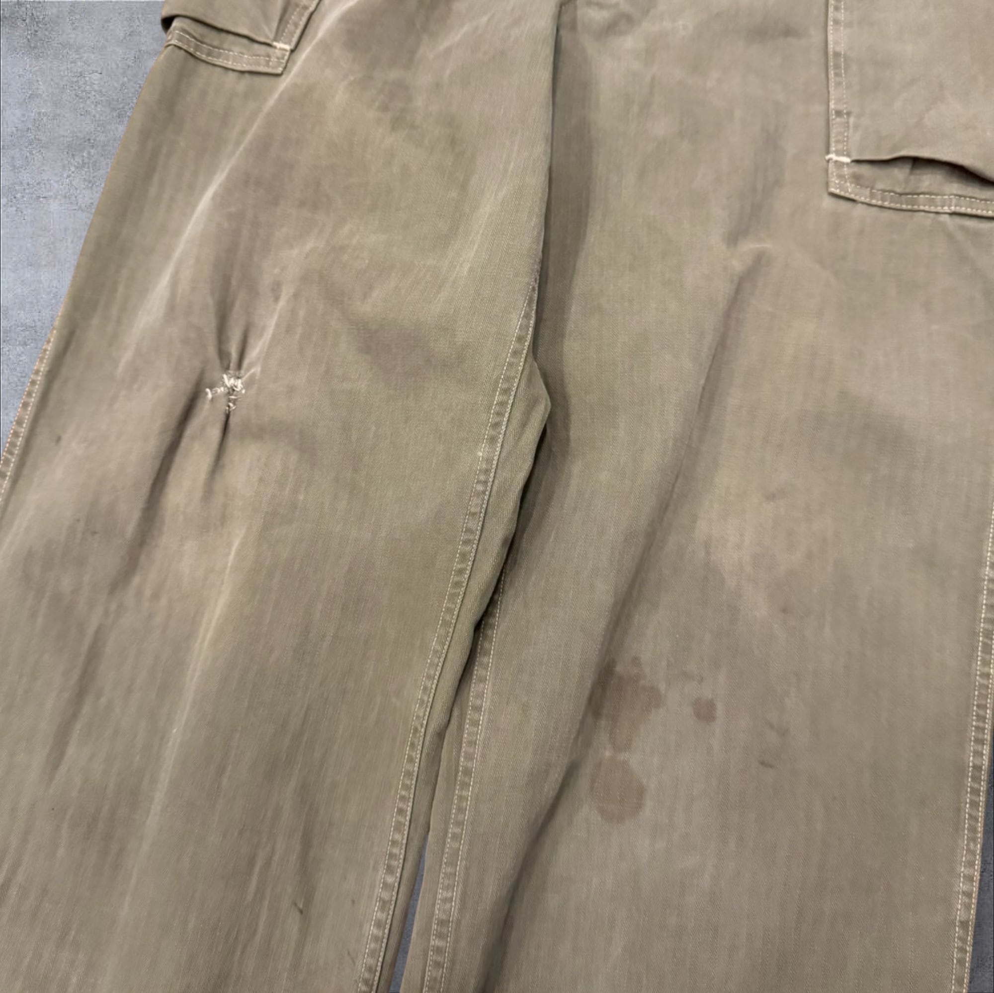 40's U.S.Army M-43 HBT Trousers “尿素ボタン” | spike osu