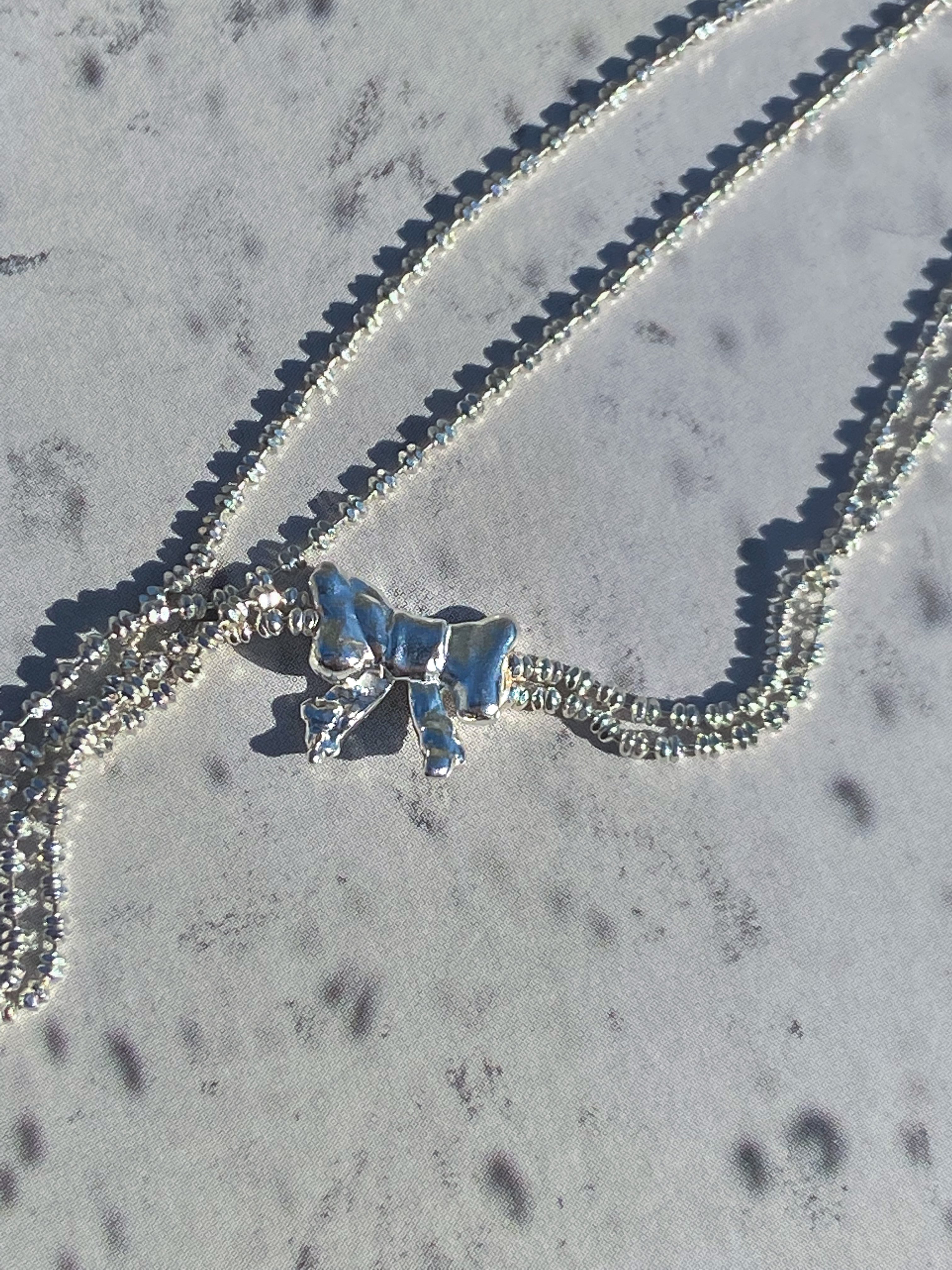 ribbone necklace プレーン silver925 LJ22044N