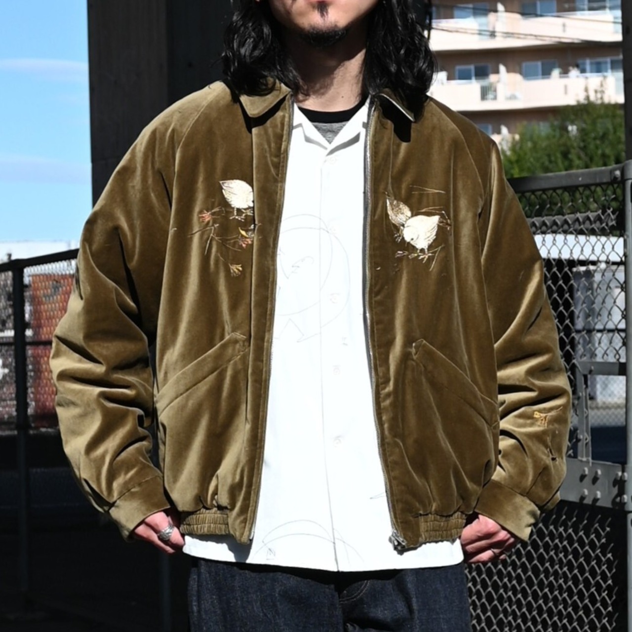 OLD JOE / STUNNING VELVET SOUVENIR JACKET(Niwatori to Hiyoko)