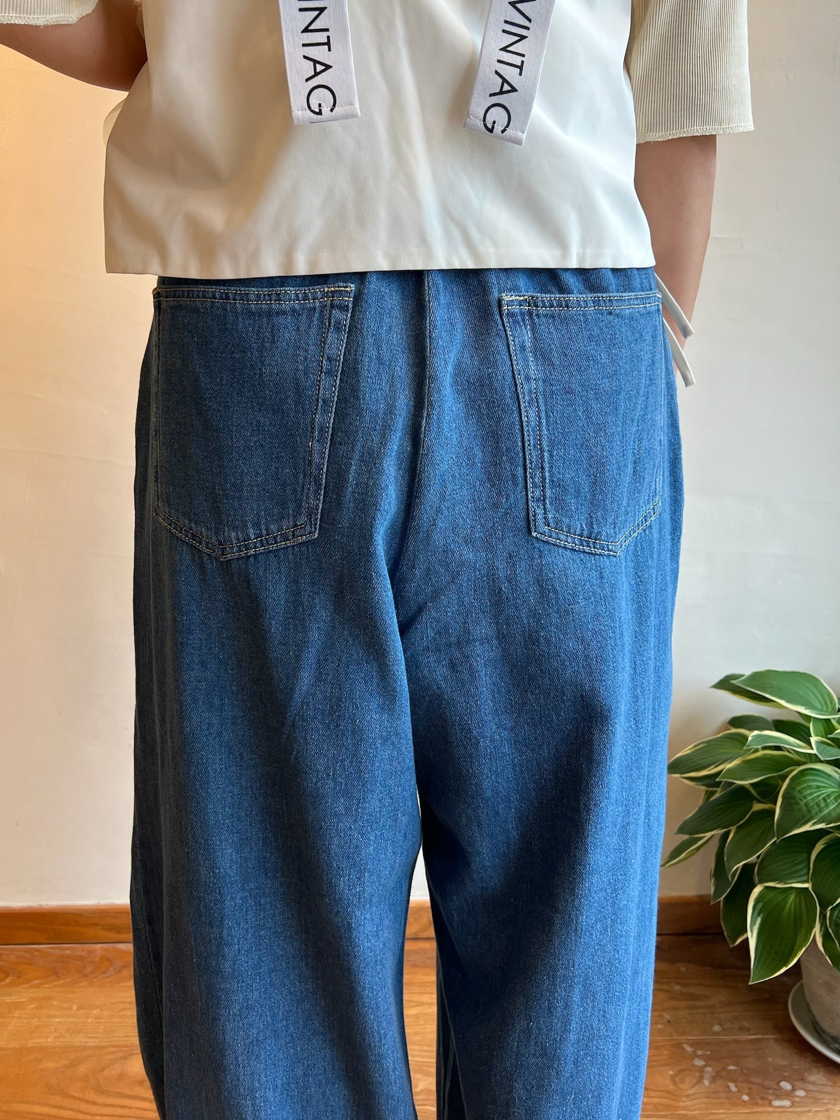 CYAN TOKYO / オーバータックリネンデニムワイド | anouk
