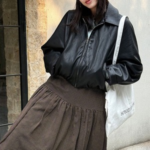 zip-up short jacket　J00533