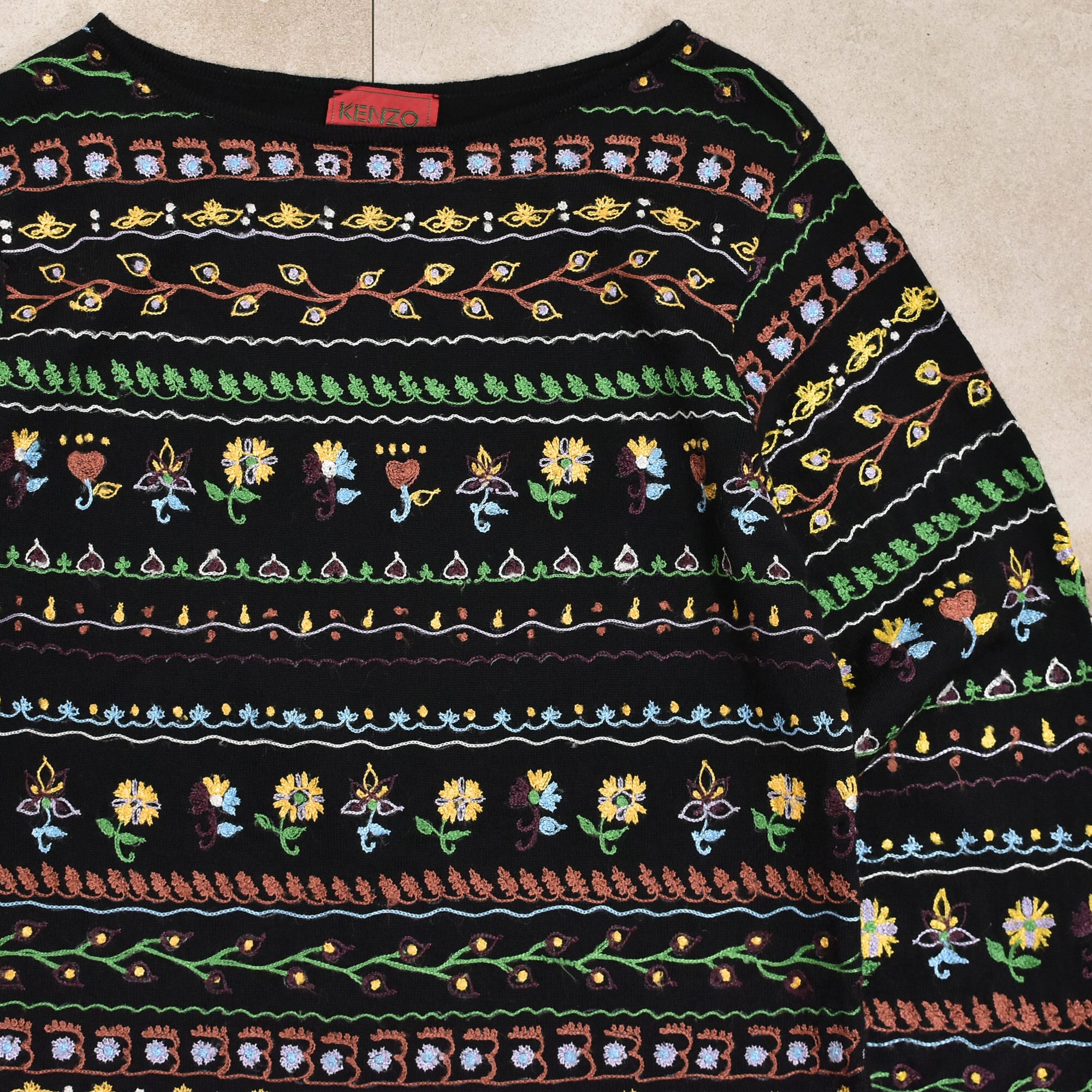 80～90s KENZO embroidery sweater | 古着屋 grin days memory 【公式