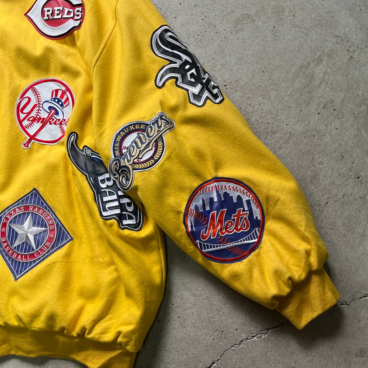 スーパービッグサイズ 90年代 MLB ジェフハミルトン レザーワッペン 