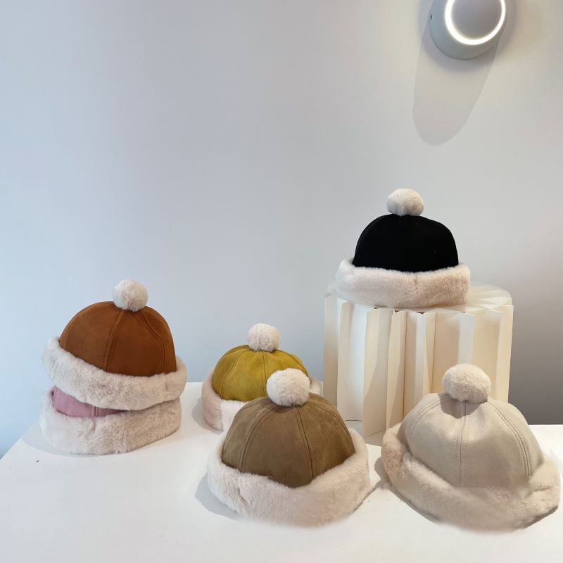 【3.7即納GOODS】暖かい帽子モコボール付き 全7色