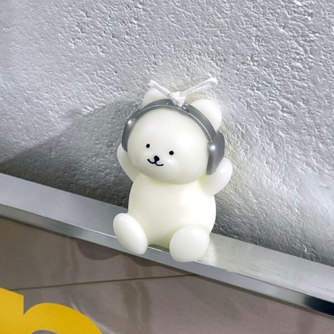 即発】headphone bear candle / ヘッドフォン ベア キャンドル
