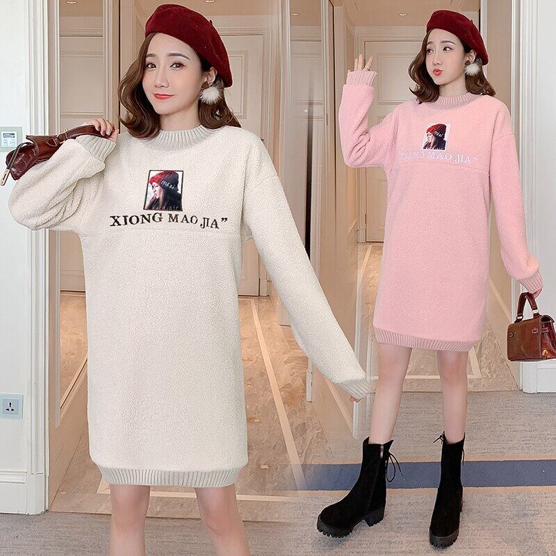 【新作】【送料無料】 1960＃秋冬シックウォームプラスベルベットマタニティナーシングパーカー給餌セーター服妊婦妊娠トップス オータム 秋物 ウィンター 冬物 AL expec47447918937