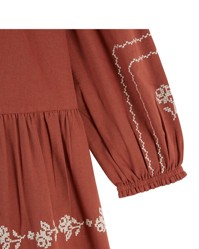 【Emile et Ida】Colour Terracotta embroidery
