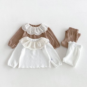 【BABY】フリル襟無地セットアップ